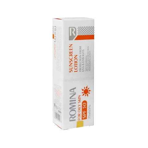 لوسيون ضد آفتاب spf 50 - روشن مناسب پوست چرب 50 ميل رومينا