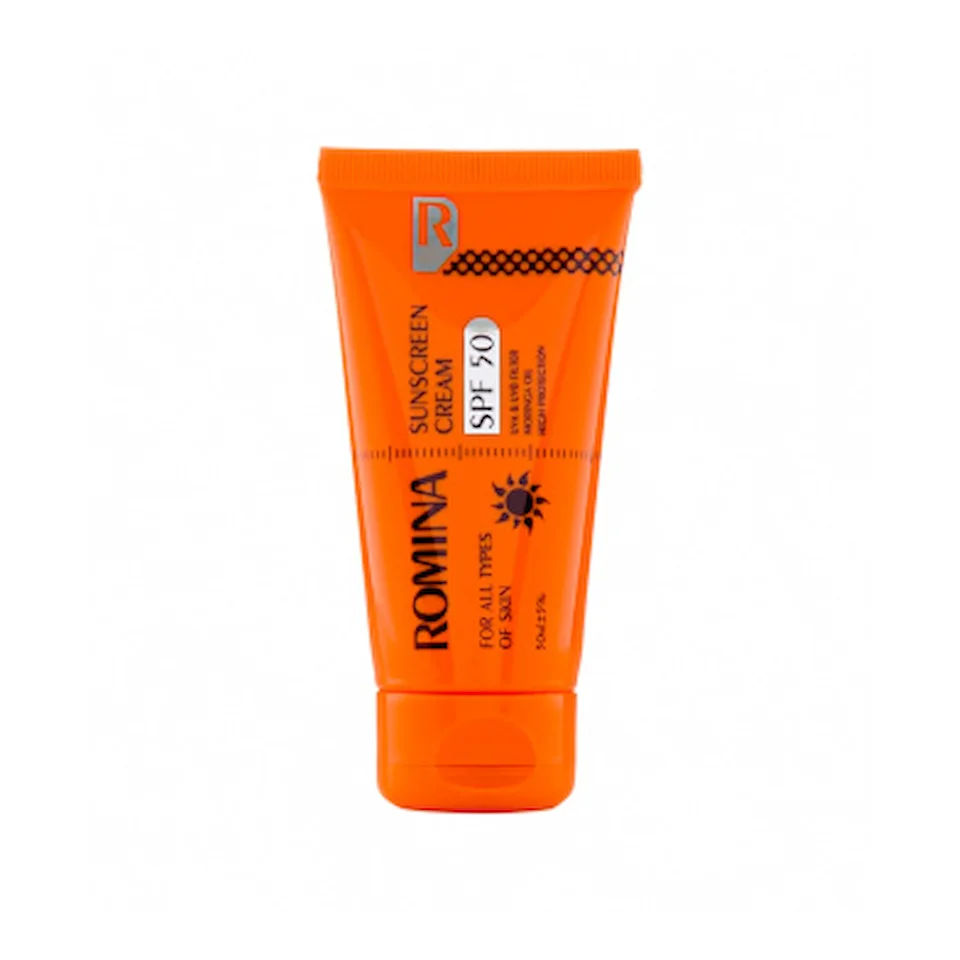 كرم ضد آفتاب spf 50 - بي رنگ 50 ميل رومينا