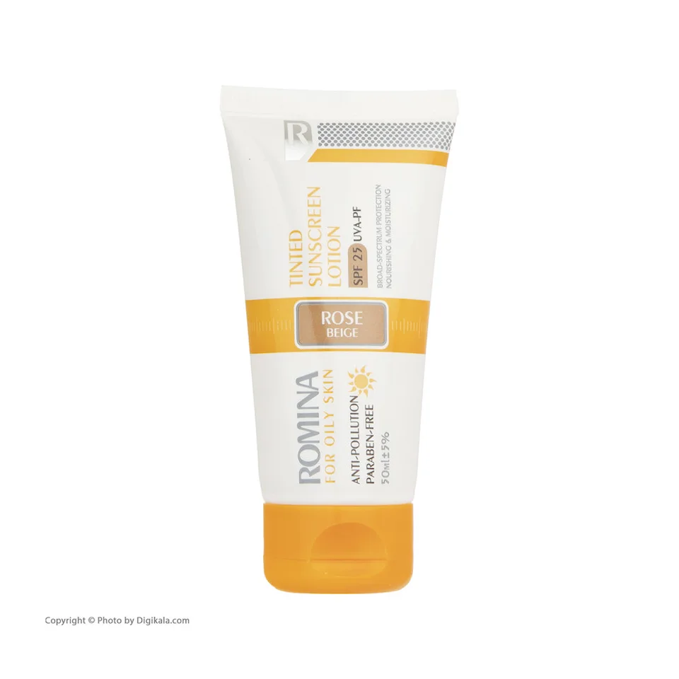 كرم ضد آفتاب spf 25 - تيره 50 ميل رومينا